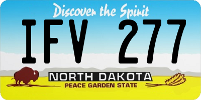 ND license plate IFV277