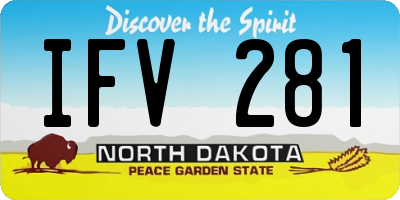 ND license plate IFV281