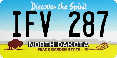 ND license plate IFV287