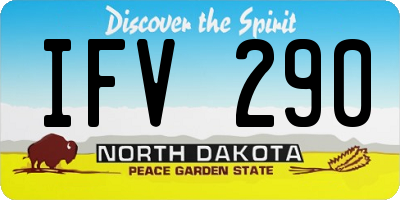 ND license plate IFV290