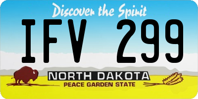 ND license plate IFV299