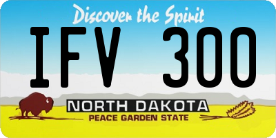 ND license plate IFV300