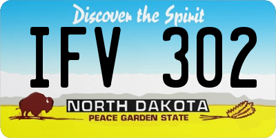 ND license plate IFV302