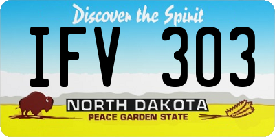 ND license plate IFV303