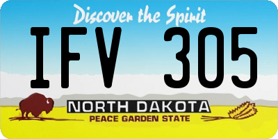 ND license plate IFV305