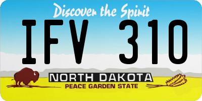 ND license plate IFV310