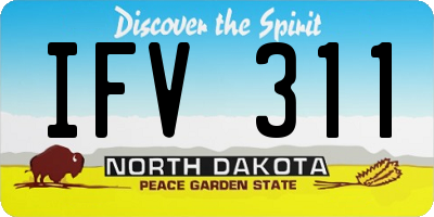 ND license plate IFV311