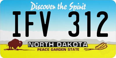 ND license plate IFV312