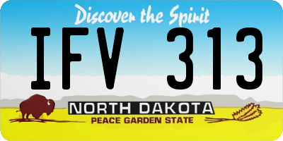 ND license plate IFV313