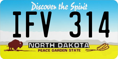 ND license plate IFV314