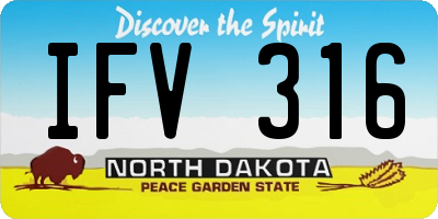 ND license plate IFV316
