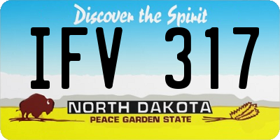 ND license plate IFV317