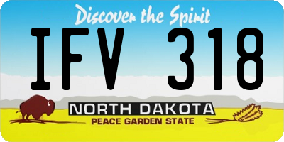 ND license plate IFV318