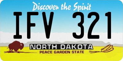 ND license plate IFV321