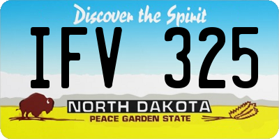 ND license plate IFV325
