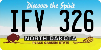 ND license plate IFV326