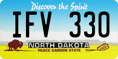 ND license plate IFV330