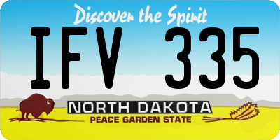 ND license plate IFV335