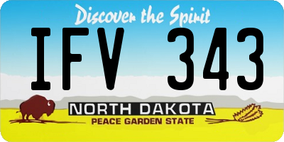 ND license plate IFV343