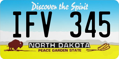 ND license plate IFV345