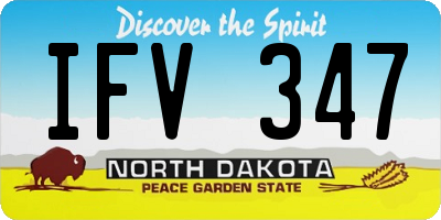 ND license plate IFV347