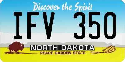 ND license plate IFV350
