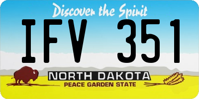 ND license plate IFV351