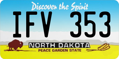 ND license plate IFV353