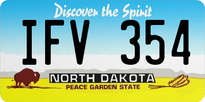 ND license plate IFV354