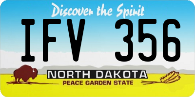ND license plate IFV356