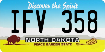 ND license plate IFV358