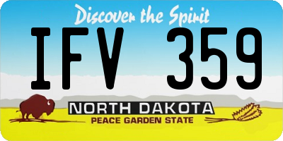 ND license plate IFV359
