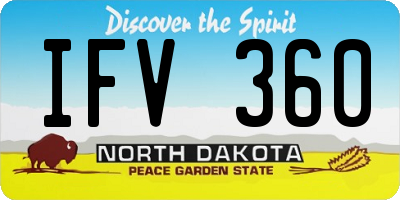 ND license plate IFV360