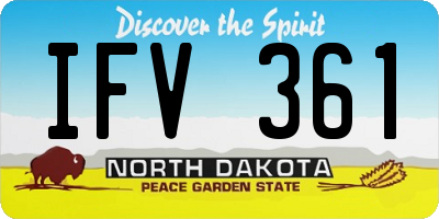 ND license plate IFV361