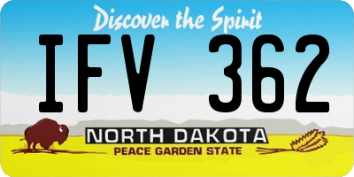 ND license plate IFV362