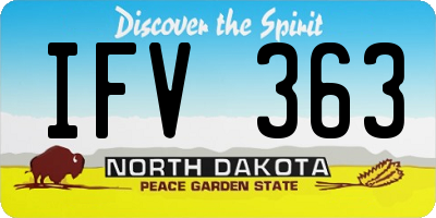 ND license plate IFV363
