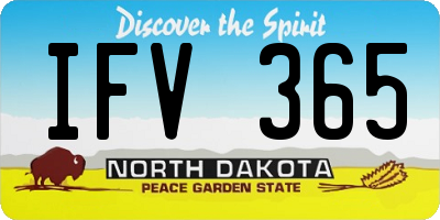 ND license plate IFV365