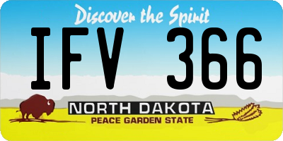ND license plate IFV366