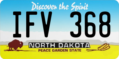 ND license plate IFV368