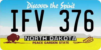 ND license plate IFV376