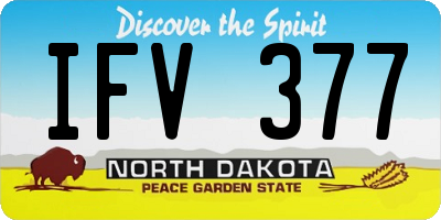 ND license plate IFV377