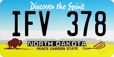 ND license plate IFV378