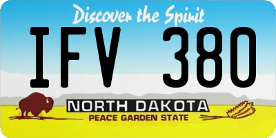 ND license plate IFV380