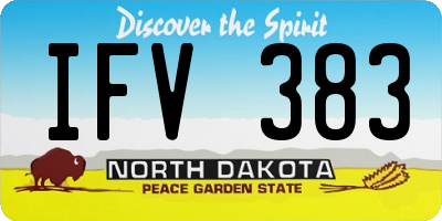 ND license plate IFV383