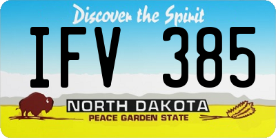 ND license plate IFV385
