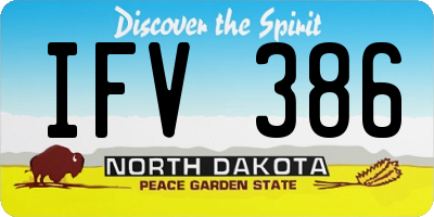 ND license plate IFV386