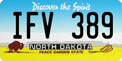 ND license plate IFV389