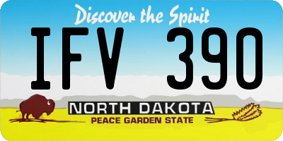 ND license plate IFV390