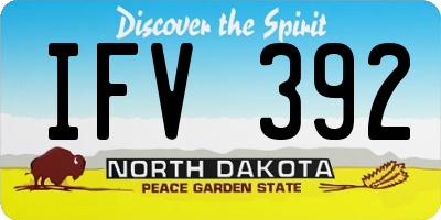 ND license plate IFV392