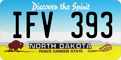 ND license plate IFV393